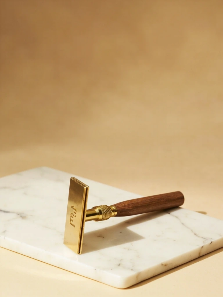 Safety razor on marble for Razors category